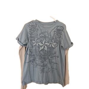 Darkstar Skateboards Shirt Mens S Skater Gothic Grunge Skate Y2K Waffle Sleeves